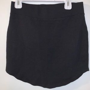 Black mini skirt